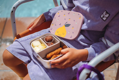 Origami-Lunchbox aus Edelstahl mit Fächern für Kinder