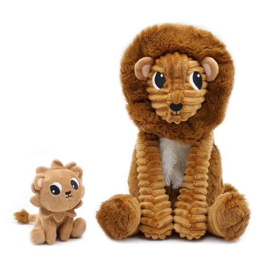 DIE KLEINEN FREUNDE - LÖWE PAPA & BABY 25CM ZUCKERBRAUN