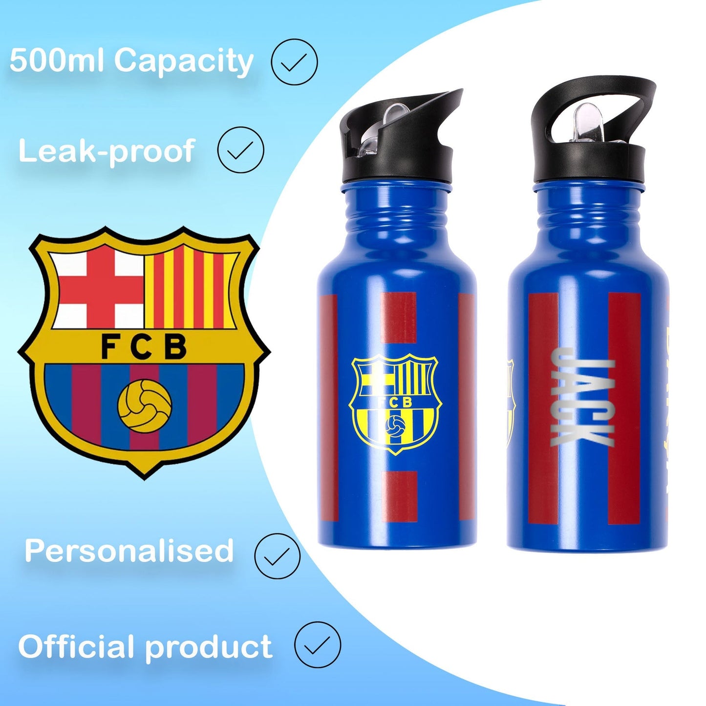 Barcelona FC Metal Gourde 500ml