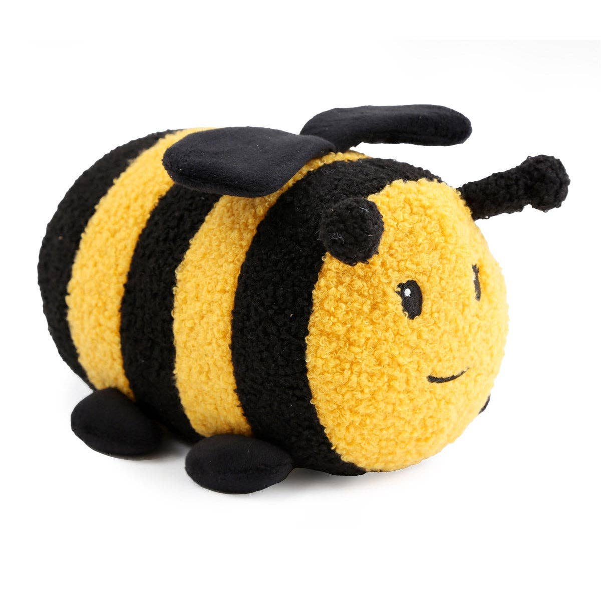 Plush bee-shaped doorstop
