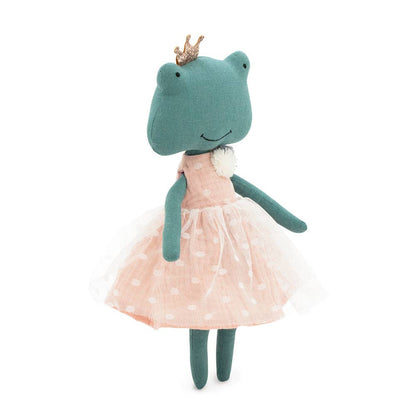 Cotton plush toy, Fiona the Dressed Frog - 29cm - 0+