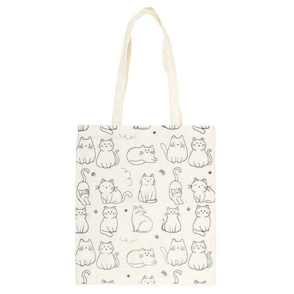 White Cats Printed Tote Bag