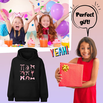 Sweat à capuche gymnastique – Fringoo Gymnastic for Cotton Rich Soft Hooded – Ribbon noir