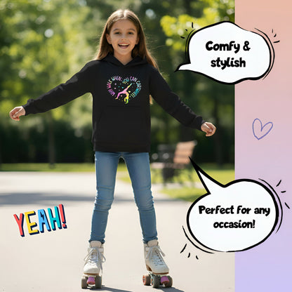 Sweat à capuche gymnastique – Fringoo Gymnastic for Cotton Rich Soft Hooded – Gymnastic CartWheel- noir