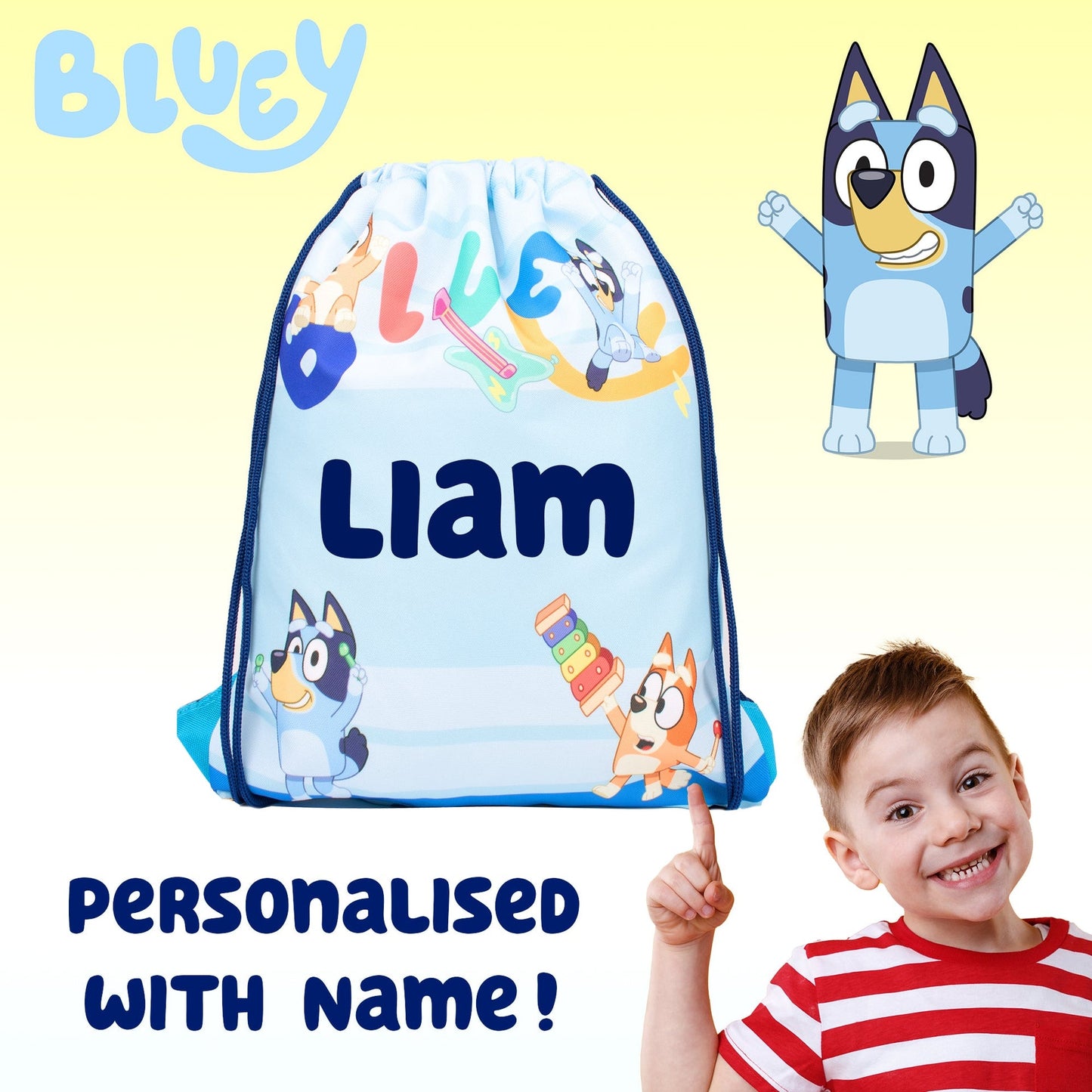 Sac à cordon – Bluey ( bleu )