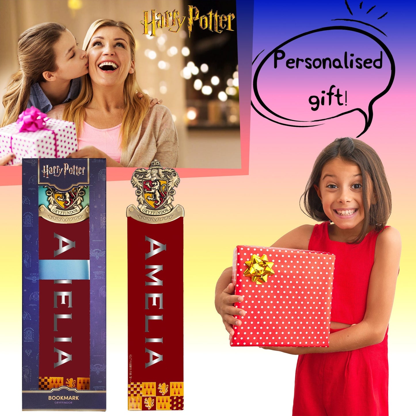 Harry Potter Crest Bookmark Burgundy
