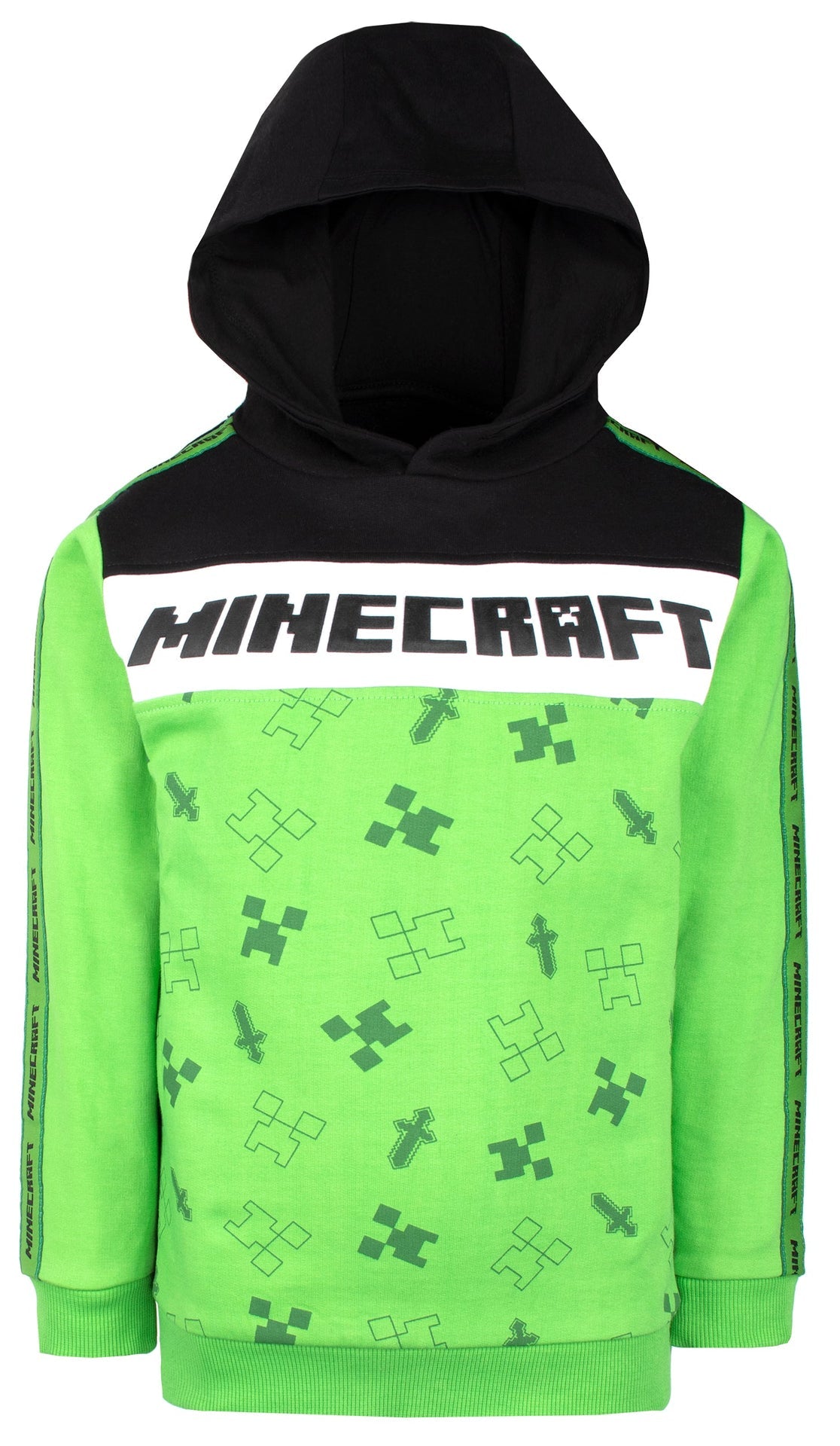 Minecraft Sweat à capuche – vert/noir