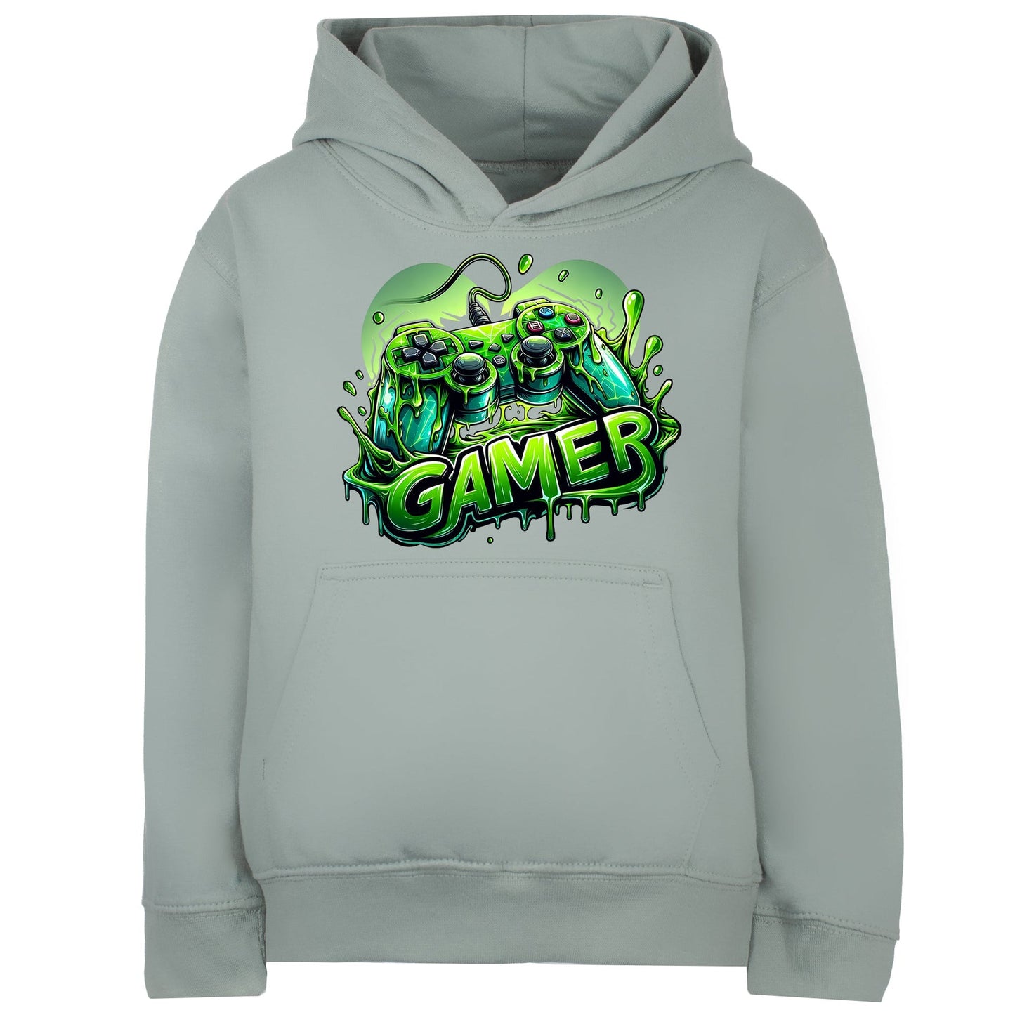 Fringoo gamer Sweat à capuche garçon Cotton Rich Soft Hooded Sweatshirt- gamer vert