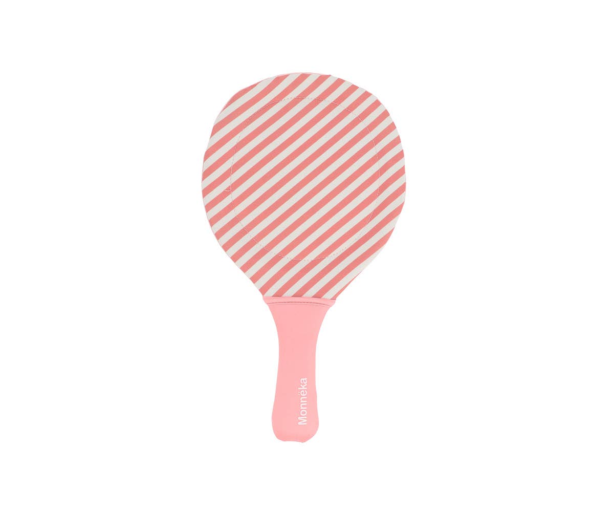 Raquettes de plage en néoprène Stripes Bloom & Blush avec balle