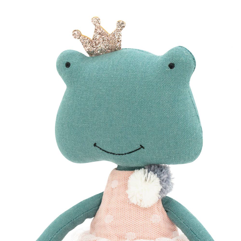 Cotton plush toy, Fiona the Dressed Frog - 29cm - 0+