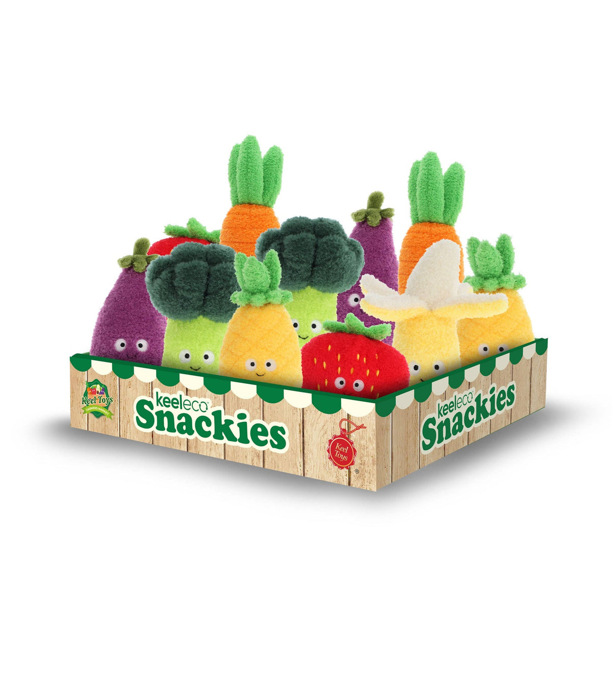 Keeleco Snackies Fruits & Vegetables Plush Toy 12 cm – 6 designs