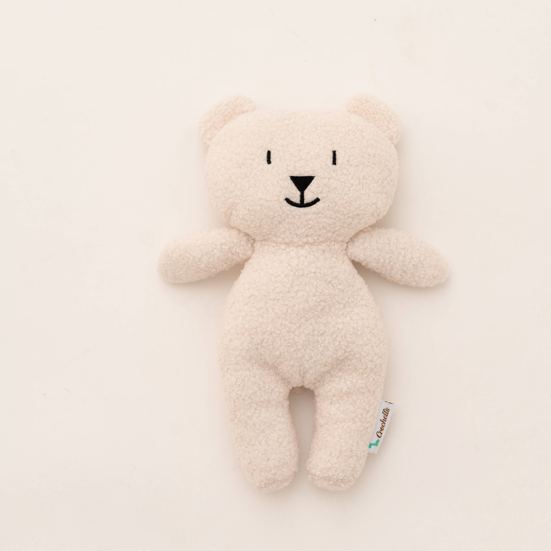 Ours en peluche blanc cassé crochet fait main cadeau de naissance pour bébé