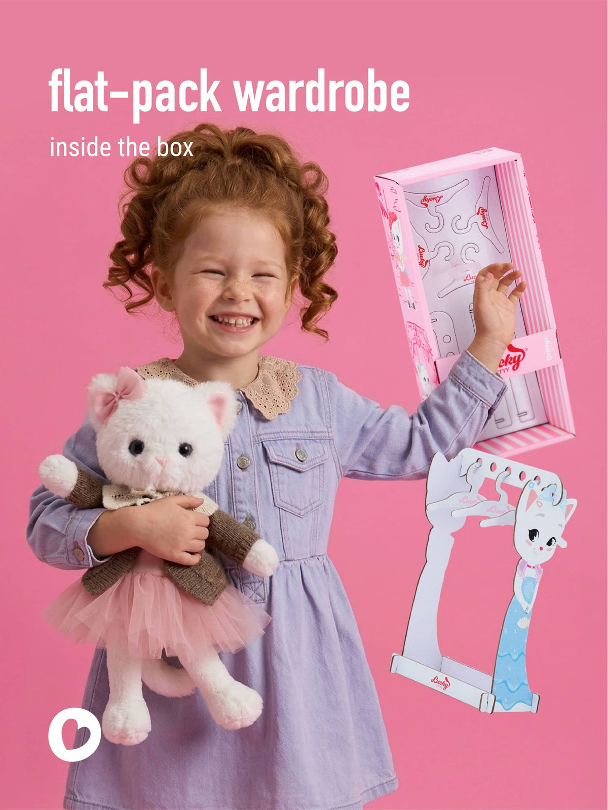 Peluche, Lucky Kitty, Lucky Sophie : Nuit douillette 38 cm 3+