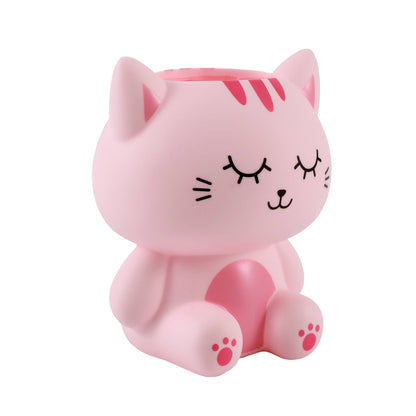 3D Pink Cat Pen Holder