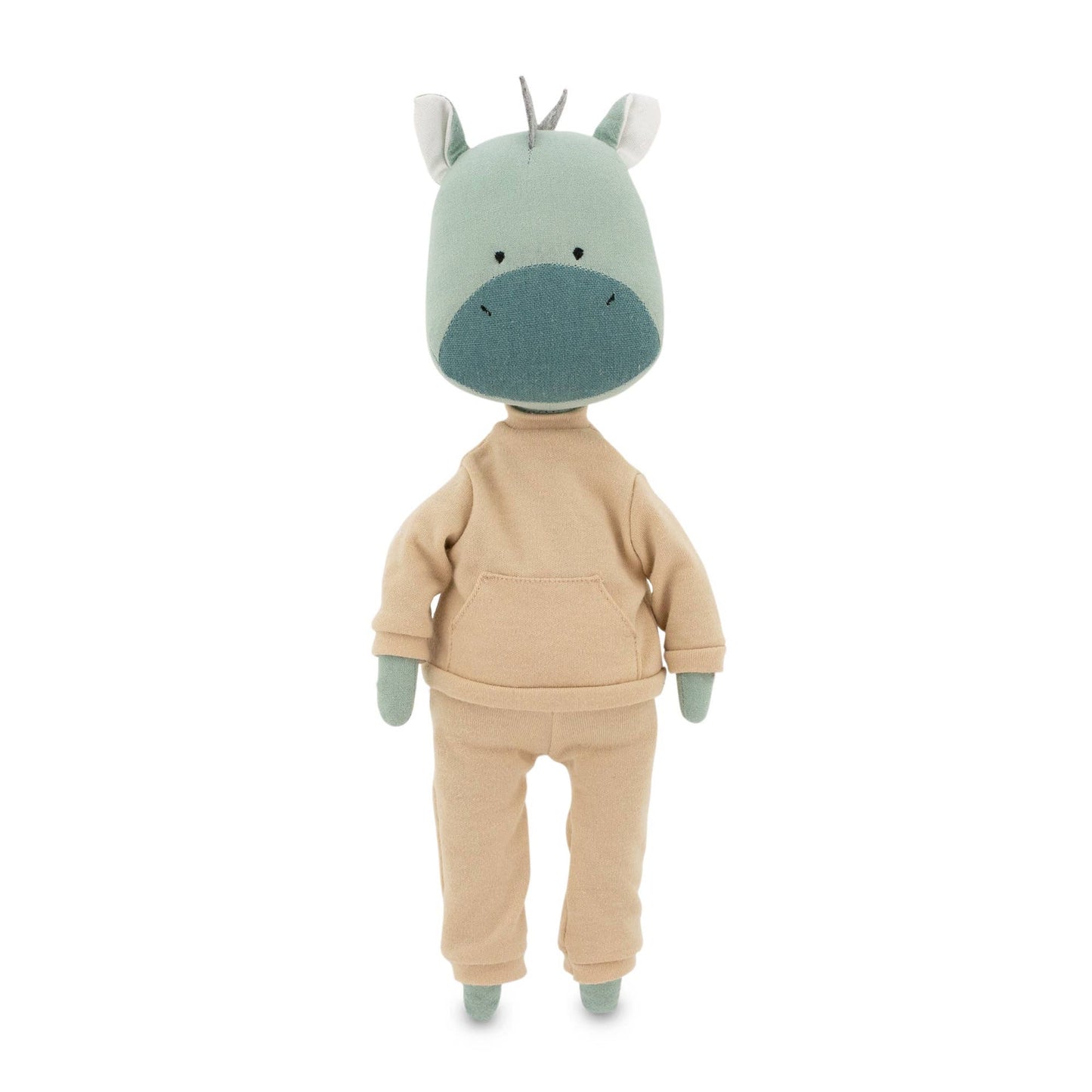 Andy the Dragon Plush Toy: Beige outfit and mermaid tail set - 29 cm