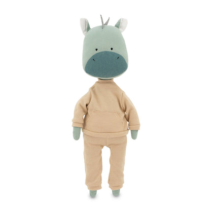 Andy the Dragon Plush Toy: Beige outfit and mermaid tail set - 29 cm