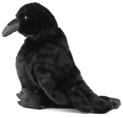 Marionnette à main en forme de corbeau, à tête pivotante, 31 cm, jouet en peluche Uni Toys