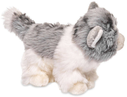 Peluche chaton gris-blanc debout Uni Toys