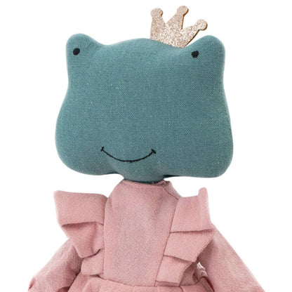 Fiona the Frog Cotton Plush Toy in Pink Dress - 29 cm - 0+