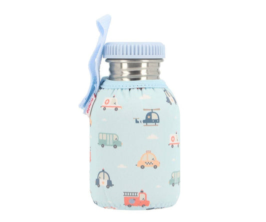 City Cars 350ml Steel Bottle with Sleeve