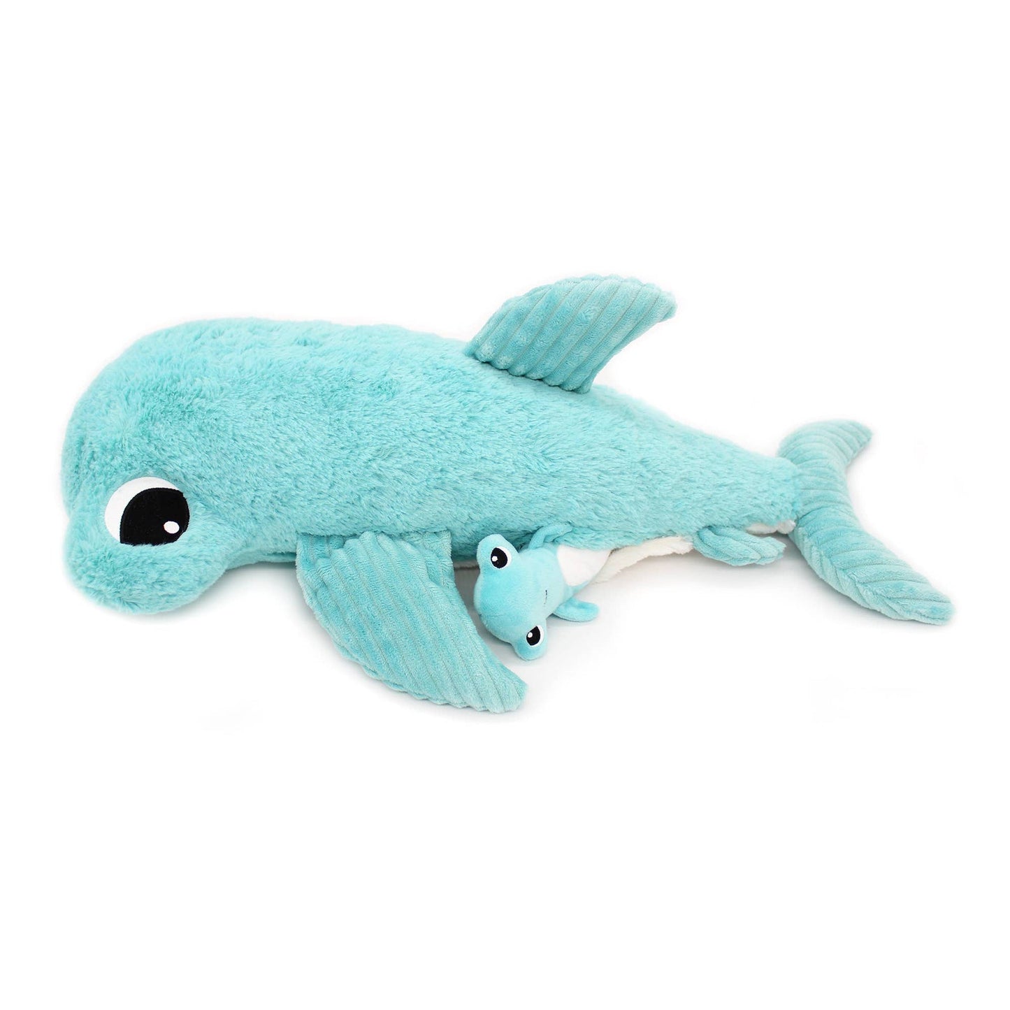 Peluche requin marteau Clou maman et son bébé bleu aqua – Les Ptipotos