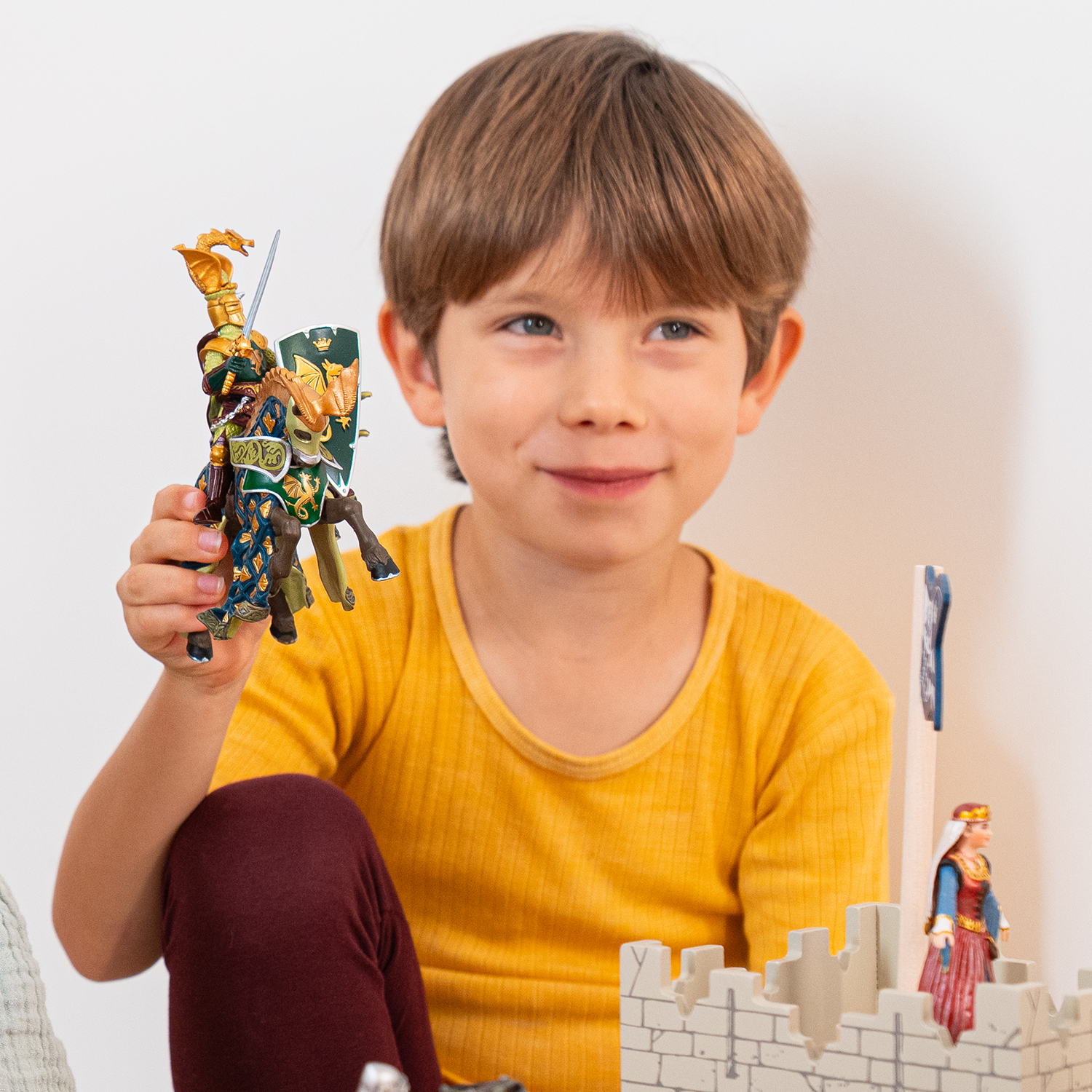Figurine Maître des armes cimier dragon Papo - personnage médiéval