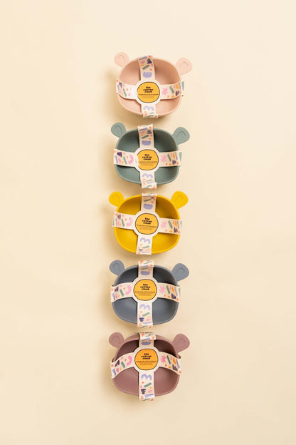 Bol d'apprentissage en silicone Lili Mustard