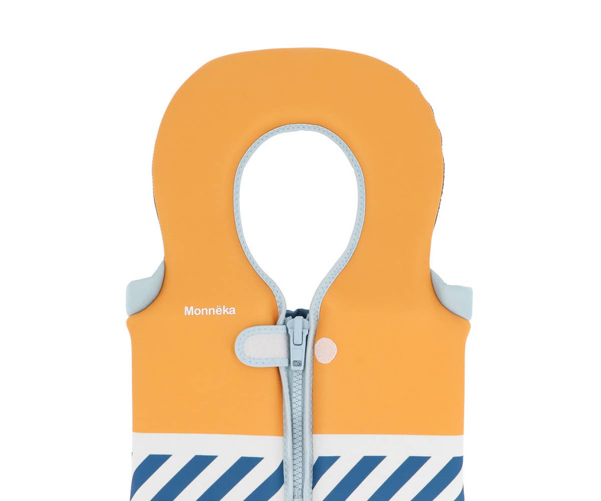 Blue striped floatation learning vest 1-2 years