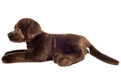 Peluche Labrador Marron Chocolat Couché – 50 cm - Teddy Hermann