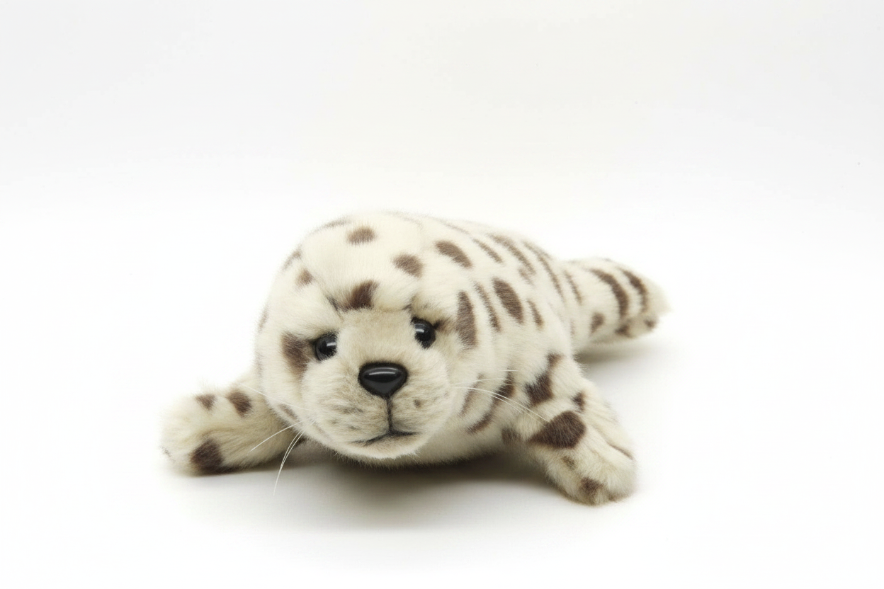 Peluche Bébé Phoque (à pois gris)