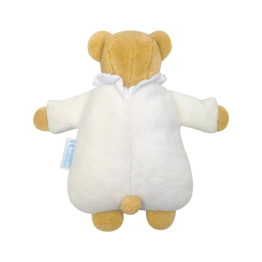 Angel's Nest Comforter Bear with Rattle - Ivory Plush Toy