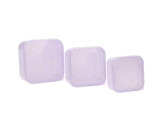 3 Lilac Sequin Lunch Boxes
