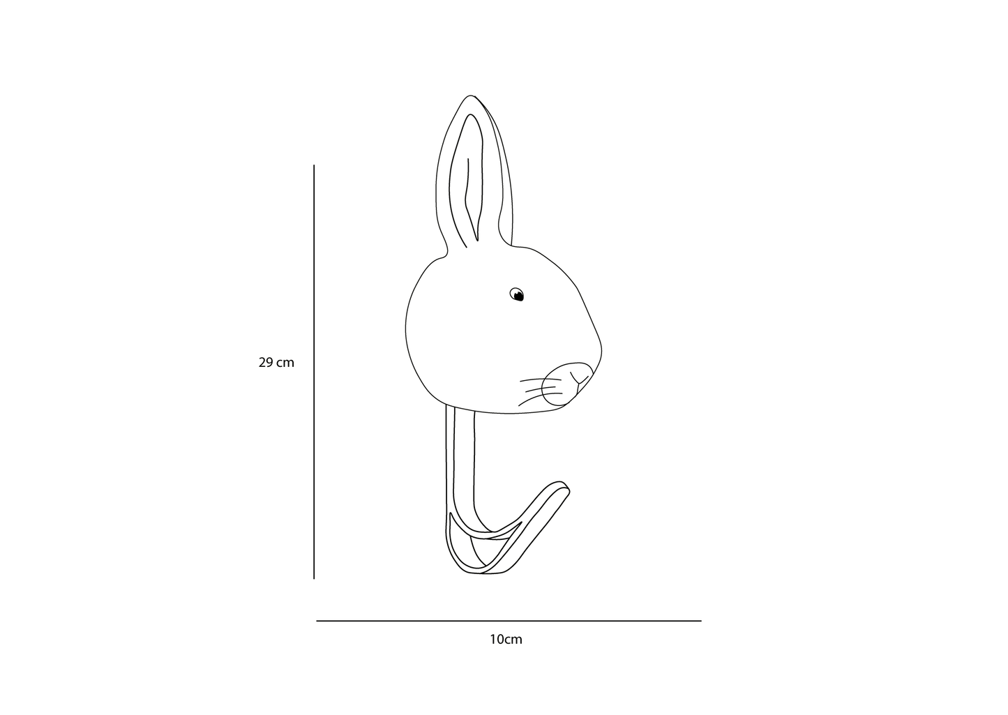 White Bunny Plush Coat Rack
