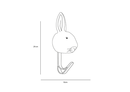 White Bunny Plush Coat Rack