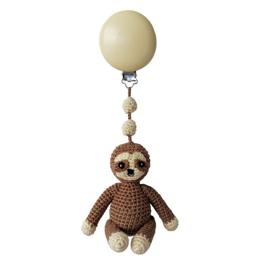 Brown Sloth Stroller Hook