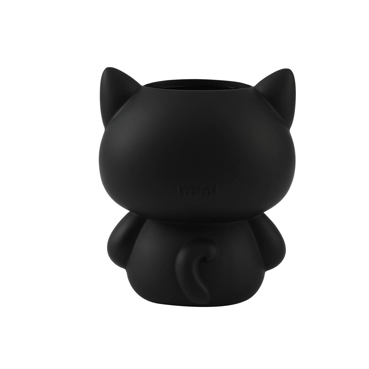 3D black cat pen holder