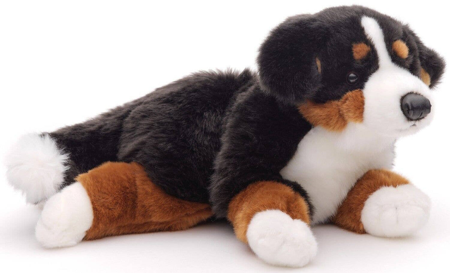 Plüschtier eines Berner Sennenhundes, liegend