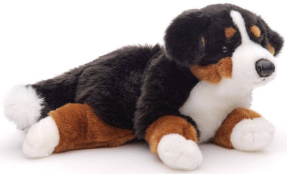 Plüschtier eines Berner Sennenhundes, liegend