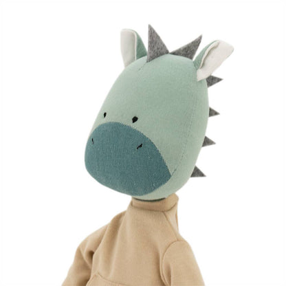 Andy the Dragon Plush Toy: Beige outfit and mermaid tail set - 29 cm