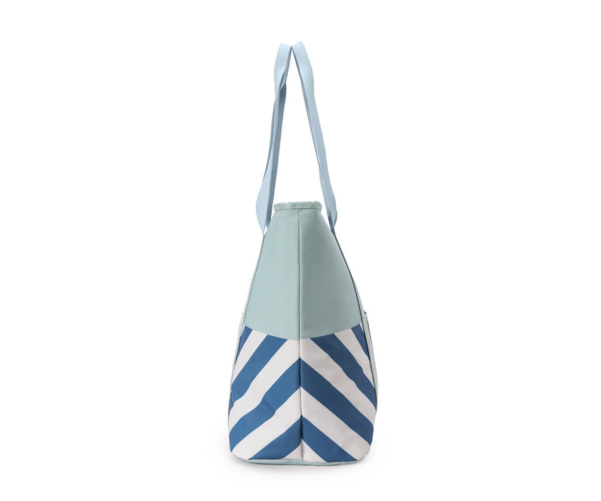 Stripes Blues & Beyond Insulated Tote Bag