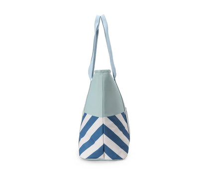 Stripes Blues & Beyond Insulated Tote Bag