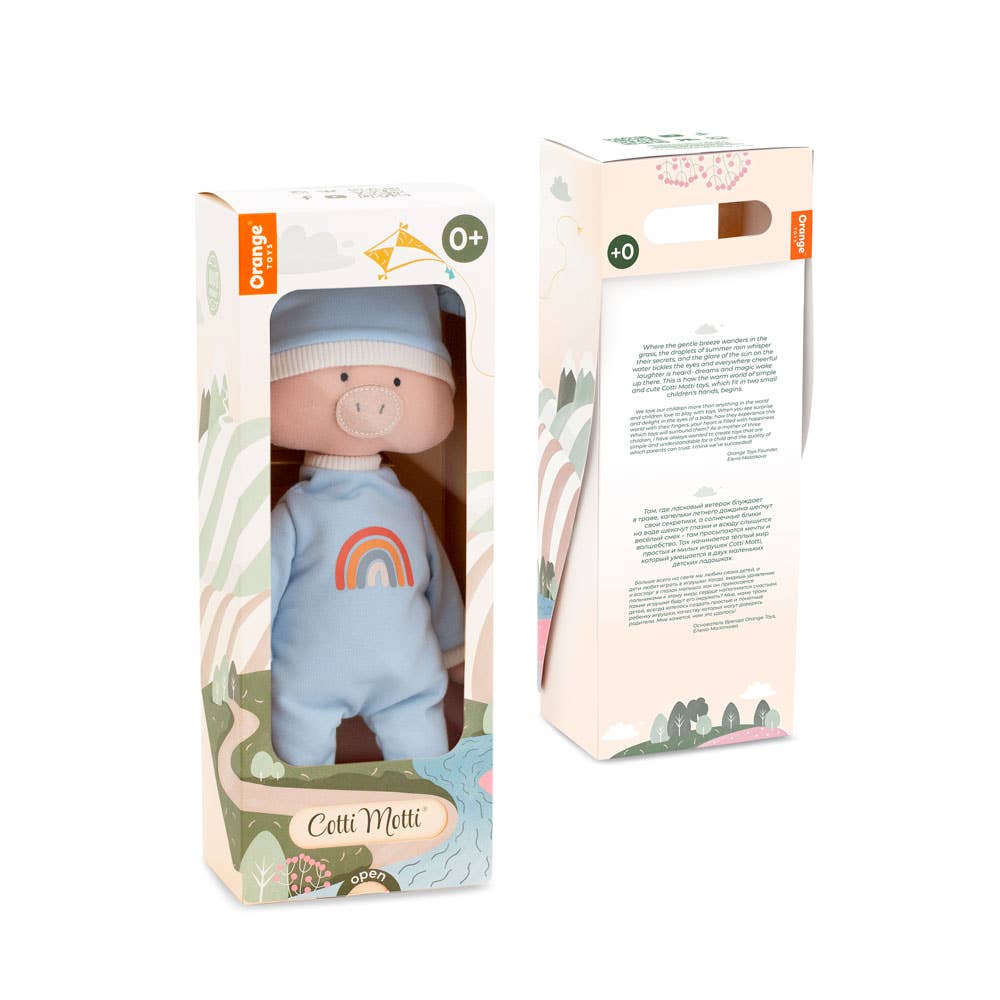 Cotton plush toy, Cotti Motti, Nicky the little pig - 29cm - 0+
