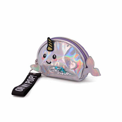 Porte-Monnaie Ovale Oh My Pop! « Narval » – Argent