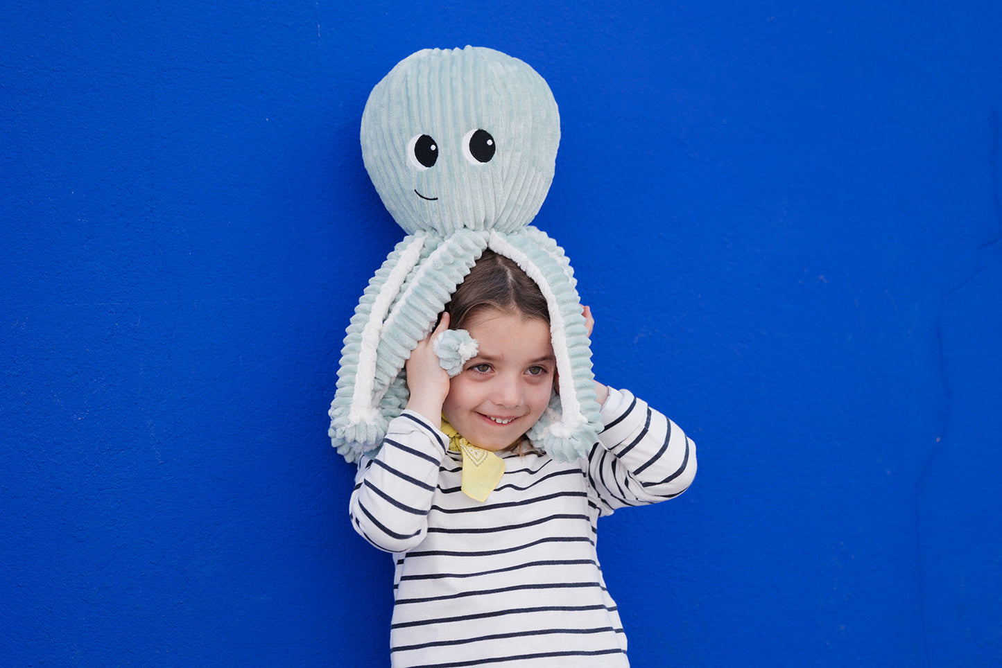 Peluche pieuvre Filou maman et son bébé menthe – Les Ptipotos – vue 7