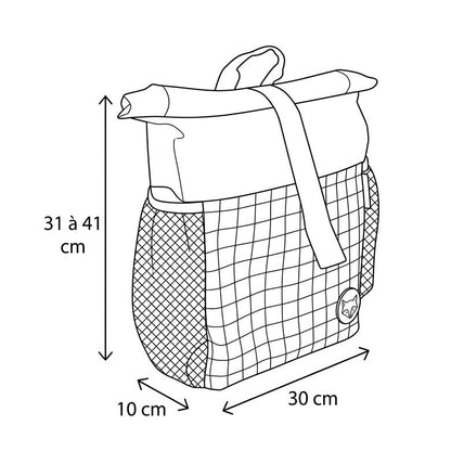 Sac à dos Rolltop mini-coursier Spéculos le tigre – vue 8