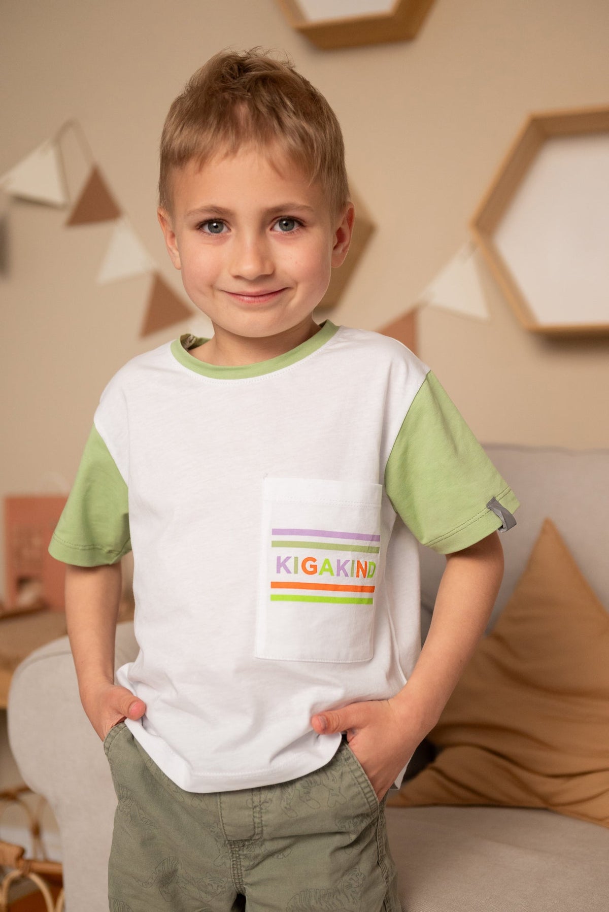 T-shirt KIGAKIND vert – vue produit 3