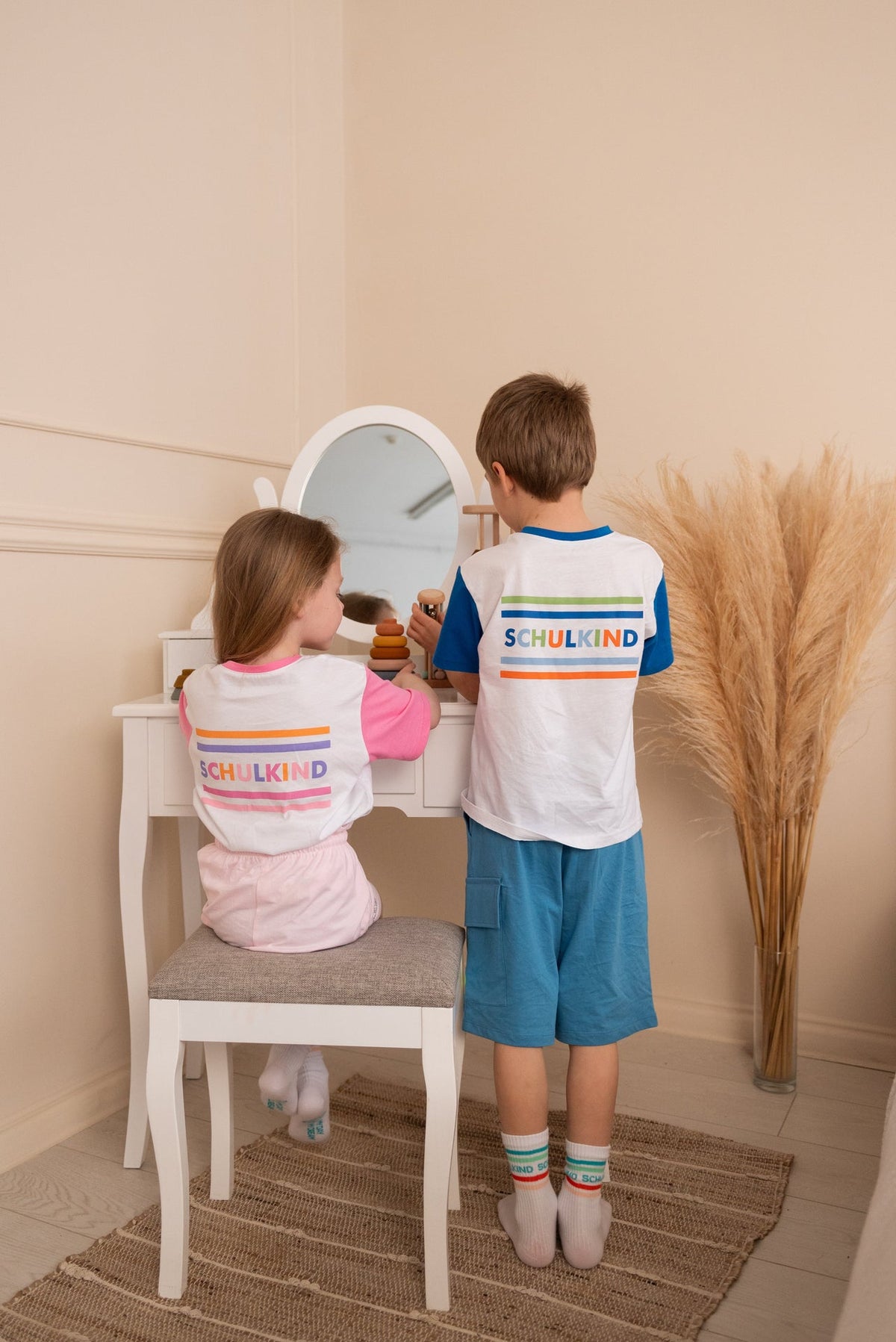 T-shirt Schulkind rose – vue produit 5