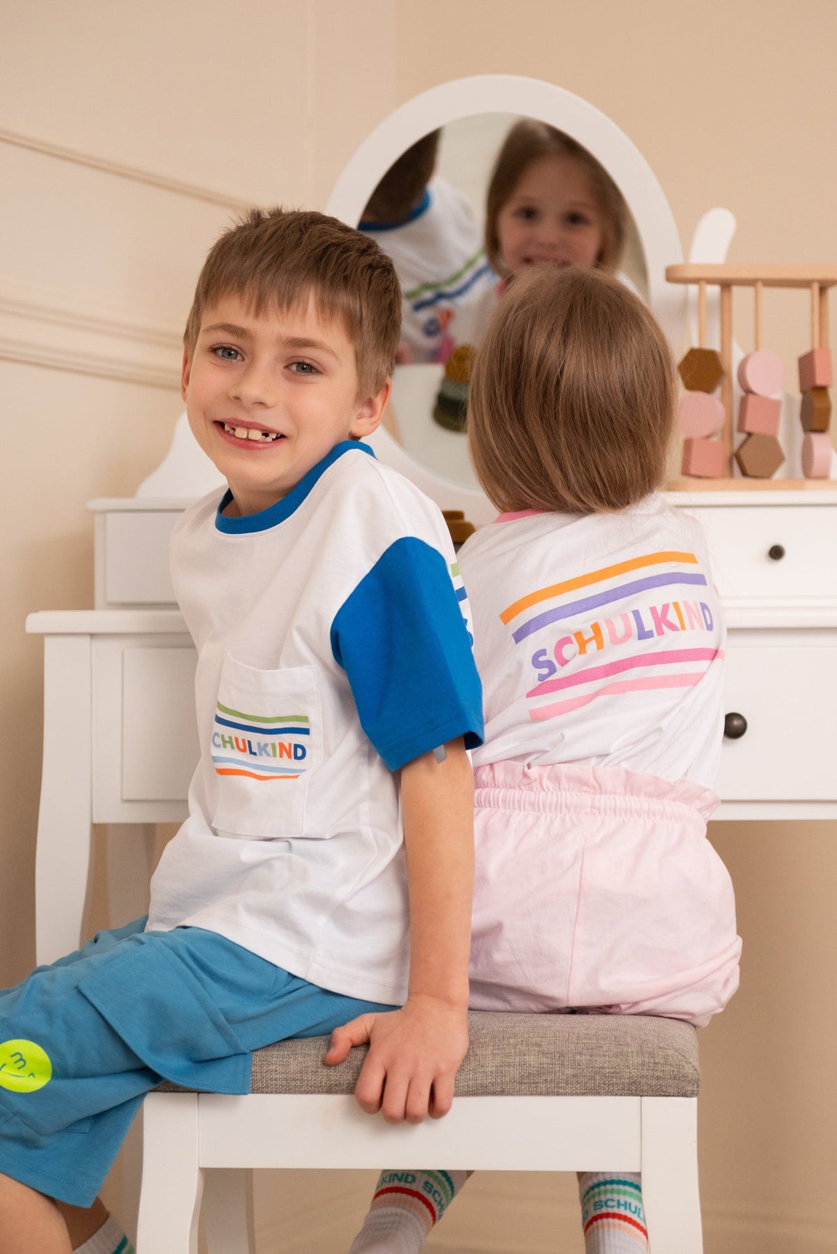 T-shirt Schulkind bleu – vue produit 3