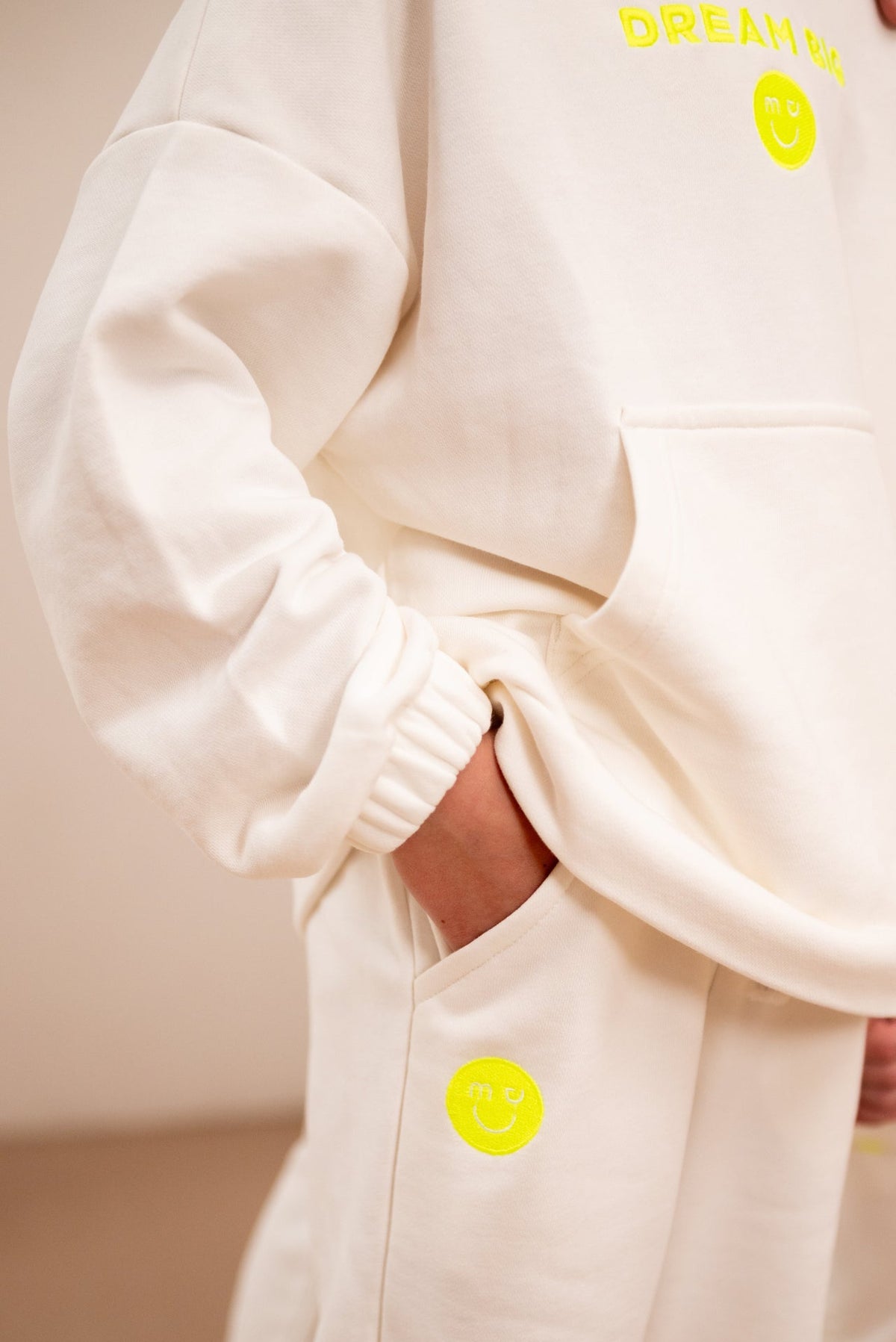 Jogging blanc unisexe – vue produit 6