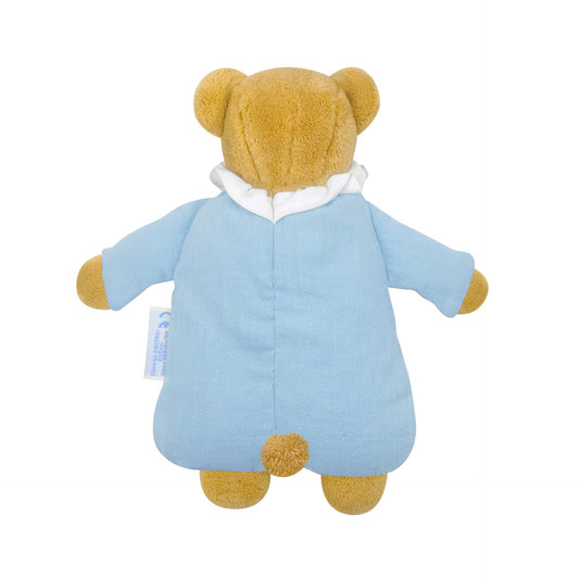 Bear Angel's Nest Comforter Rattle - Organic Sky Blue Cotton